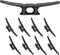 8" Dock Cleat | Weatherproof Electrophoretic Coated Cast Iron 8 Inch Black