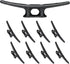 8" Dock Cleat | Weatherproof Electrophoretic Coated Cast Iron 8 Inch Black