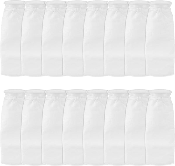 16 Pack 4 Inch Ring Filter Socks 200 Micron, Aquarium Felt Filter Bags for Saltwater and Freshwater
