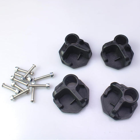 4 14 MM FDXGYH Pcs Camping Chair Replacement Feet with Screws Repair Feet for Folding Chair Stool ( Black)