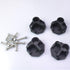 4 14 MM FDXGYH Pcs Camping Chair Replacement Feet with Screws Repair Feet for Folding Chair Stool ( Black)