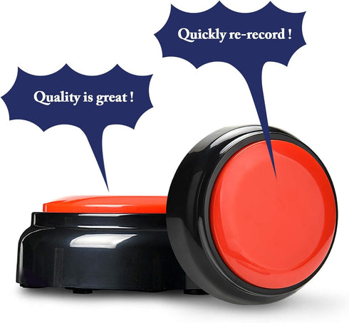 Neutral 30 Voice Recording Button Easy Button Record Seconds Talking Message Funny Office Gift Battery Powered