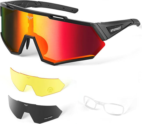 UV Protection Cycling Sunglasses for Men and Women, Impact Resistance Z87.1 for Construction