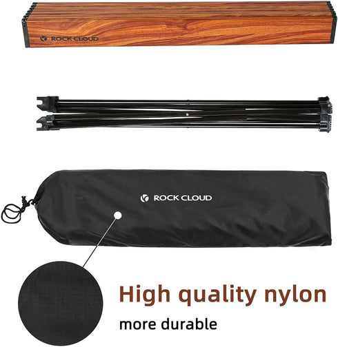 ROCK CLOUD Portable Camping Table, Ultralight Aluminum Folding Beach Table for Camping, Hiking, Outdoor Picnic (Size M)