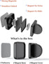 Dog Pee Pad Holder for Potty Training with Magnetic Wall Holder for Leg-Lifting Dogs, Strong Magnets, Black