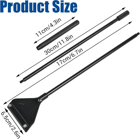 EQUIJUANCE 10 (25.6inch) Algae Scraper for Glass Aquariums - Adjustable Long Handle & Interchangeable Blades Aquarium
