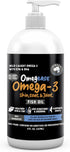 Omegease 100% Pure Omega 3 Fish Oil for Dogs and Cats, 8 oz - Skin & Coat Supplement, Supports Joint Function