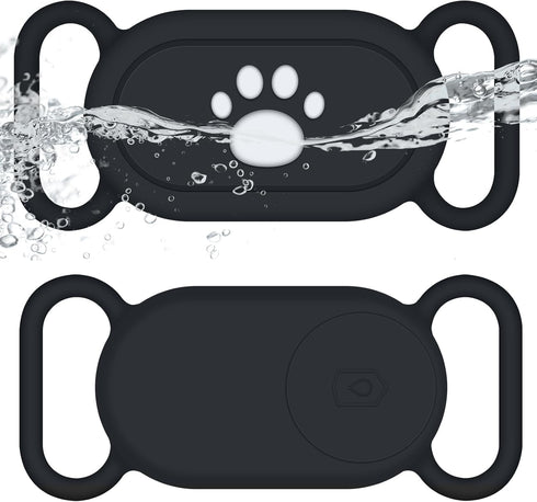 2 Pack for Samsung Galaxy SmartTag2 Dog Collar Holder, Waterproof Anti-Lost Silicone Case for Galaxy Smart Tag 2