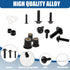 Moelf 261Pcs M4 M5 M6 6063-T6 54Pairs Neoprene Well Nuts Kit Aluminium Screws TPR Rubber Expansion Nuts Brass Copper