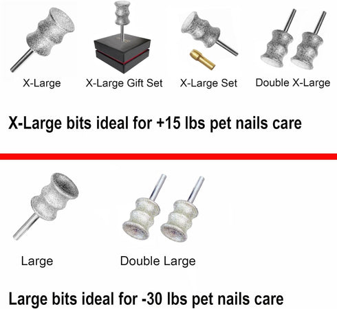 Dog Nail Trimmer Tools for Dremel, Paws Grooming & Smoothing for Medium Large Dogs, 1/8" Dog Nail Grinder Attachment