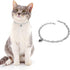 Dog Collar and Cat Chain Necklace, Stainless Steel Adjustable 18K Silver Heart-Shaped Necklace for Small Pets (Sliver,