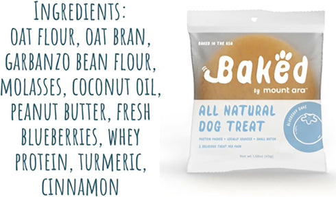 Chill Baked Human Grade All Natural Dog Biscuits, Peanut Butter Dog Treats, 1.75 Oz Bulk Cookies, Pack of 24