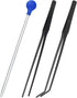 Weewooday 3 Pieces Axolotl Tank Accessories, Long Tweezers for Aquarium, Fish Feeding Tongs for Aquatic Plants