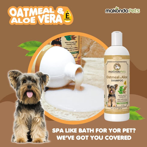 Oatmeal Shampoo for Dogs with Aloe Vera - Hypoallergenic Dog Shampoo for Allergies and Itching