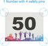(Pack 50) Durable Waterproof Running Bib Numbers for Marathon Events - Multicolor