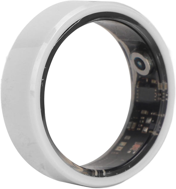 Pomya Smart Ring - Health Monitor with Sleep Tracking, Exercise Data, IP68 Waterproof, 7-Day Battery Life, White