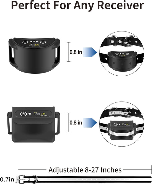 PetJoy Shock Collar Replacement Strap, E Collar Adjustable Classic Dog Collar Strap for Small Medium Large Dogs