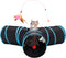 Tempcore Pet Cat Tunnel Tube Cat Toys 3 Way Collapsible, Tunnels for