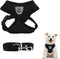 Hypeety Pet Dog Vest Harnesses, Adjustable Mesh Harness for Travel, Chest Strap Vest, Reflective (M, Black)