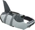 Queenmore Dog Life Jacket, Adjustable Ripstop Shark Safety Vest, High Buoyancy, Durable Rescue Handle, Grey Shark Small