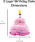 Midlee 2 Layer Birthday Cake Dog Toy - 7" Tall, Pink