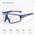 ROCKBROS Photochromic Cycling Glasses for Men, Clear Safety Glasses for Road Mountain Bike Bicycle