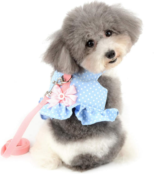 SELMAI Cat Harness and Leash for Walking, Escape Proof Dot Vest Harness for Small Dogs and Kittens