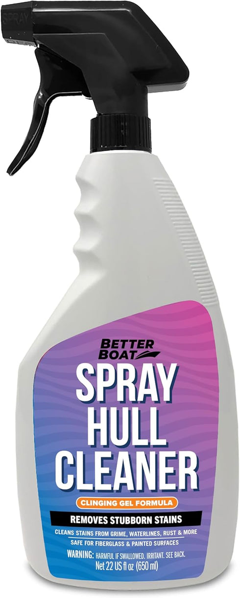 Fiberglass Boat Hull Cleaner, 22oz Gel Marine-Grade Stain Remover & Restorer, Deck