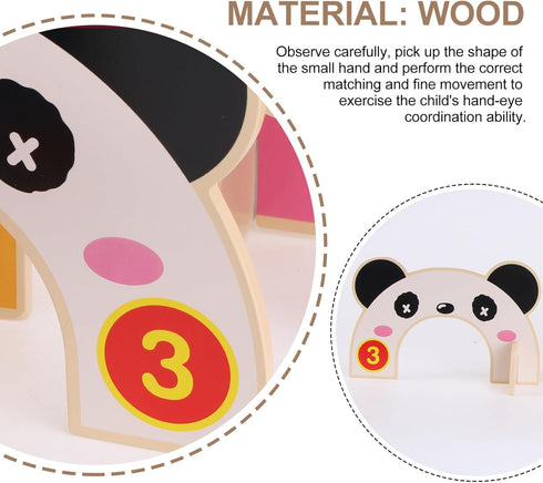 TOYANDONA Cartoon Wooden Animal Croquet Set - Interactive Family Game with Croquet Wood Mallets for Kids