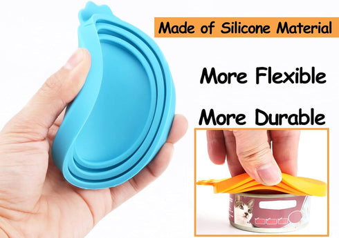 Pet Food Can Covers - Comtim 3 Pack Silicone Can Lids for Dog Cat Wet Food, Universal Size