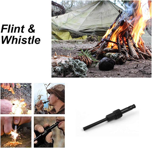 iunio Survival Shovel Axe Kit, Camping Multitool Folding Pickaxe with Hard Carrying Case for Outdoor Emergency
