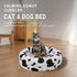 Anti-Anxiety Dog Bed, Donut Bed, Faux Fur, L: 25.5 x 25.5 x 7.5 Inch