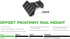 TRUGLO 45 Degree Offset Tactical Hunting Shooting Aluminum 2" Picatinny Rail Mount for Versatile Optics