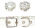 KUDES Dog Cat Pearl Collars with Crystal Rhinestone, Adjustable Cute Fashion Pet PU Leather Necklace for Small Dogs