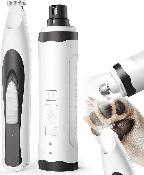 oneisall 2 in 1 Quiet Paw Trimmer and Dog Nail Grinder with