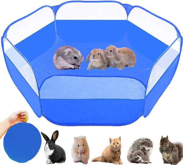Small Animals Tent - Reptiles Cage, Breathable Transparent Pet Playpen, Portable Outdoor/Indoor Exercise Fence