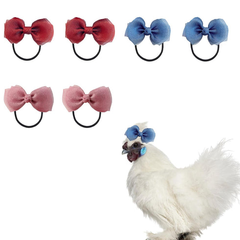 SXYYDSG 6 Pcs Hair Bows and Headbands for Chicken, Costumes for Chickens, Easter,