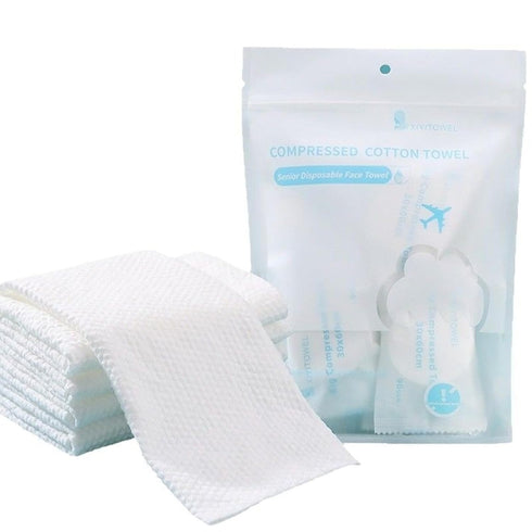 SNZ 10-Pack Disposable Compressed Towels for Travel - 23.6x11.8 Inch Extra Large, Ultra