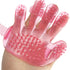 POPETPOP Palm Shaped Pet Bath Brush, Five Finger Massage Brush for Dogs, Pet Grooming Brush