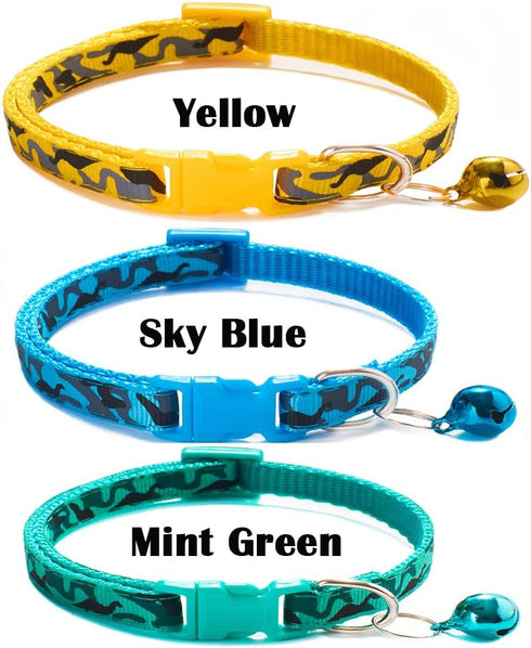 Love Dream Puppy ID Collars - 12pcs Adjustable Breakaway Collars with Bell for Litter Identification (Small 7.9"-12.6")