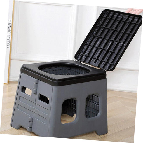 BESPORTBLE Portable Folding Toilet Made of PP Material Compact Foldable Potty for Camping Car Travel Outdoor Use