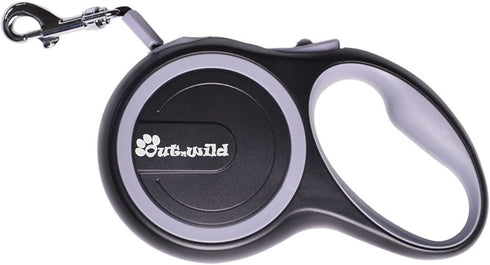 OUTnWILD Retractable Dog Leash 16ft for Small/Medium Breeds, 360° Tangle Free Design with Quick-Lock System (Black)