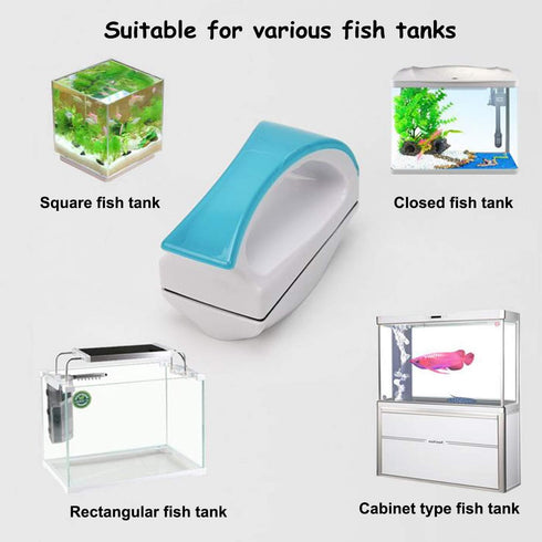 Magnetic Aquarium Glass Cleaner Brush - Fish Tank Cleaner Algae Scraper, Floating Fish Tank Decorations
