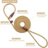 BTINESFUL 7FT Slip Lead Dog Leash, Strong Nylon Rope Training Lead for Small Medium Large Dogs, Beige