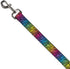 Buckle-Down Dog Leash, Zebra Rainbow Ombre, 6 Feet Long, 0.5 Inch Wide