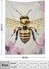 PALNKART 40x50in Bee Flowers Lightweight Flannel Blanket for Sofa Bed Travel Camping Chair, All Season Gift Blanket