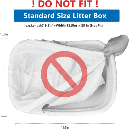 DSPET Liners-60 Counts, Self Cleaning Cat Litter Box Extra Thick Litter Bags for Automatic Cat Litter Box Robot