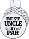 Hafhue Best Uncle by Par Golf Ball Marker with Magnetic Hat Clip, Funny Golf Accessories for Uncle, Birthday Gift for