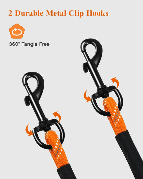 Taglory Long Dog Leash, 15FT 30FT 50FT 66FT Recall Training Leash with 2 Swivel Hooks for Large Medium Small Dogs,