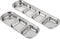 VILLCASE 2pcs Stainless Steel Feeding Tray, Compartment Pet Tray Food Bowls for Small Dogs and Cats